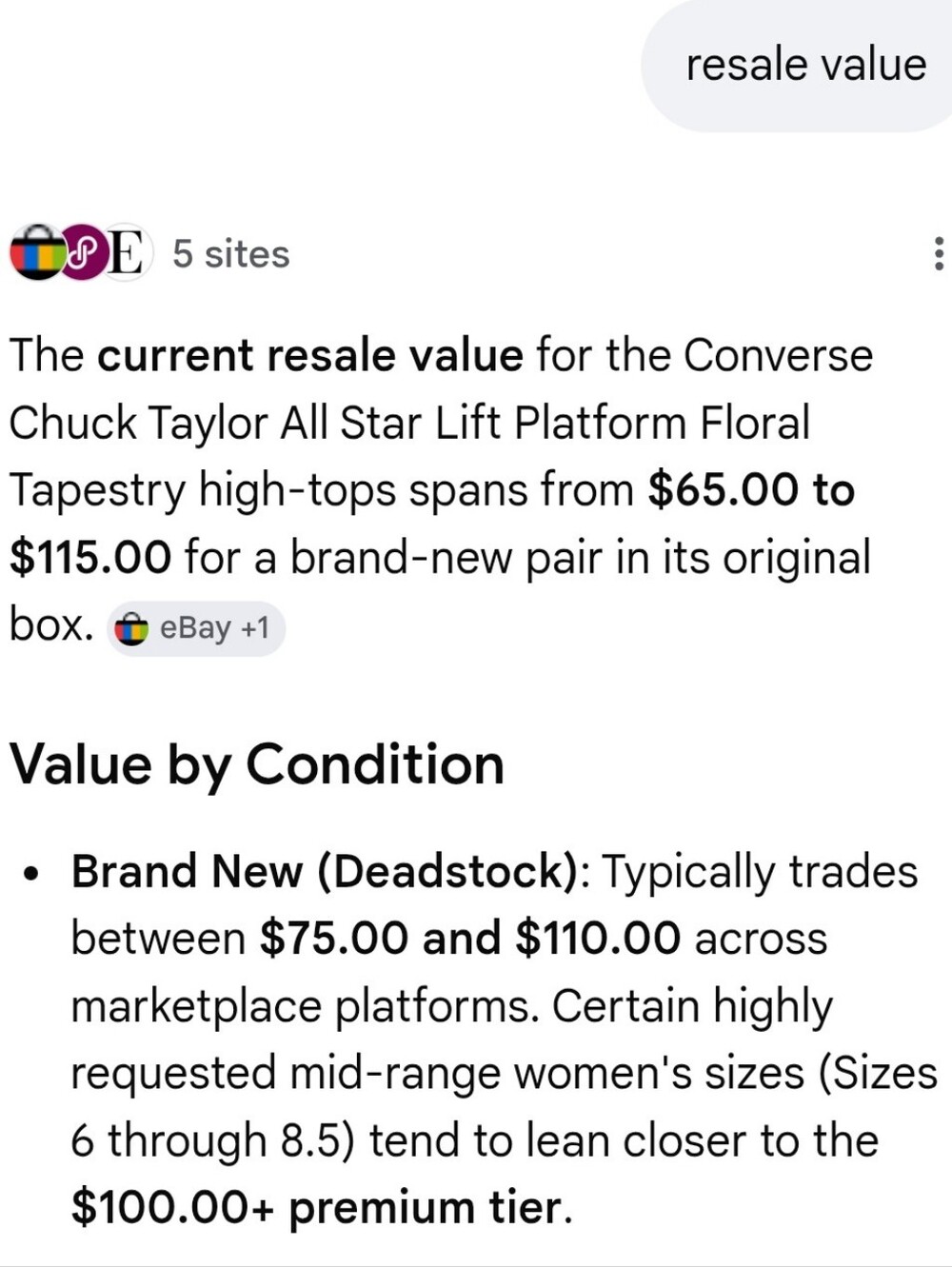 Converse Chuck Taylor All Star Lift Platform Floral Tapestry High-Top Sneakers - Picture 11 of 11